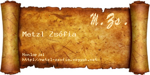 Metzl Zsófia névjegykártya